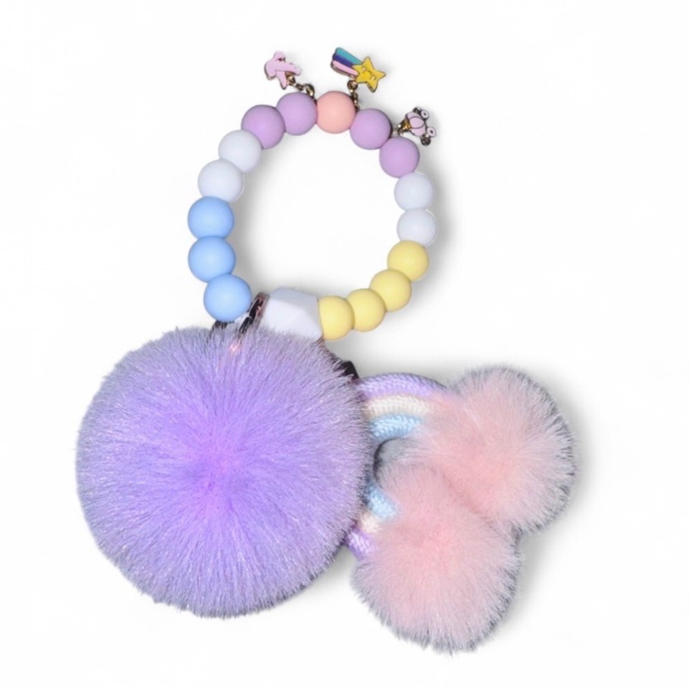NWT Enchanted Skies Womens Silicone Beaded Keychain